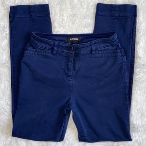 Express Straight Mid Rise Straight Blue Pants 2R